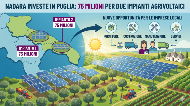 Primo Contractor Open Day in Puglia per Nadara destinato ad aziende foggiane e pugliesi per investimento da 75 mln totali in agrivoltaico